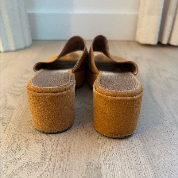 One of a Kind Seychelles Cognac Suede Leather Platform Sandals Size 10 - Picture 8 of 11